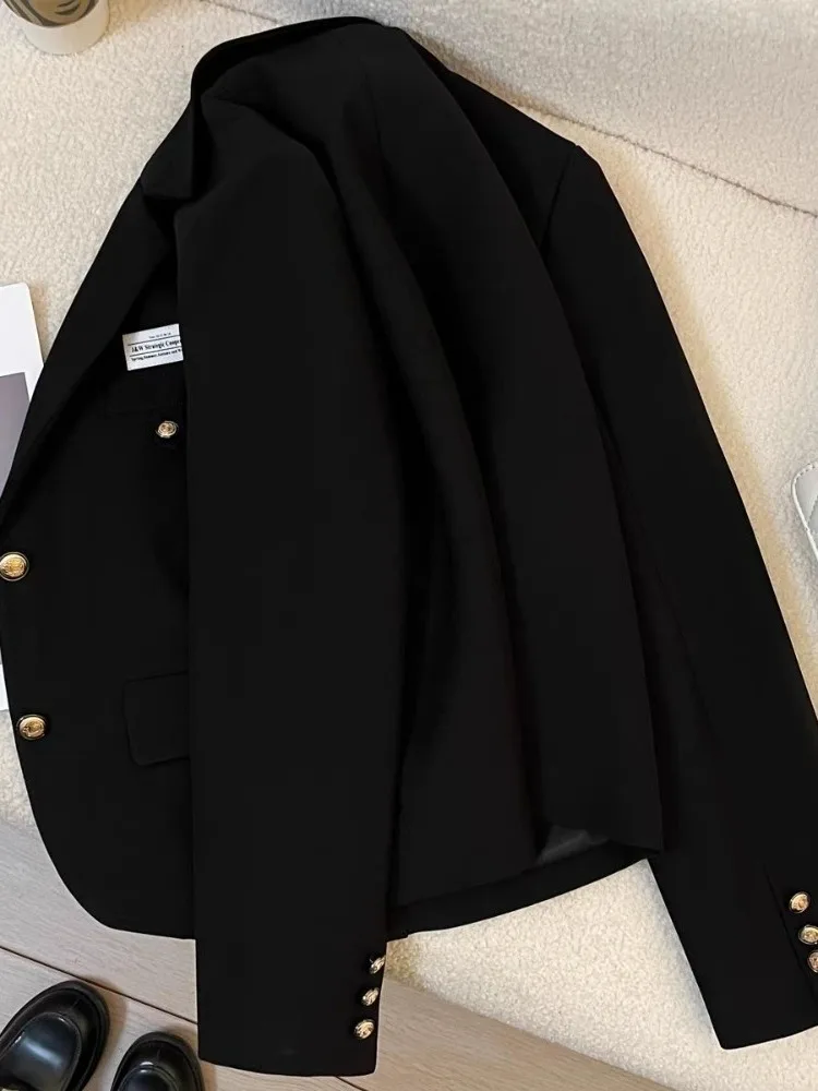 Casual Short Women's Suit Jacket College Style Autumn Winter New Design Versatile Streetwear Small Size Friendly Commute Wind