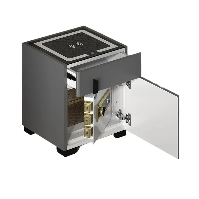 Household safe bedside invisible 52CM smart bedside table safe integrated remote password safe