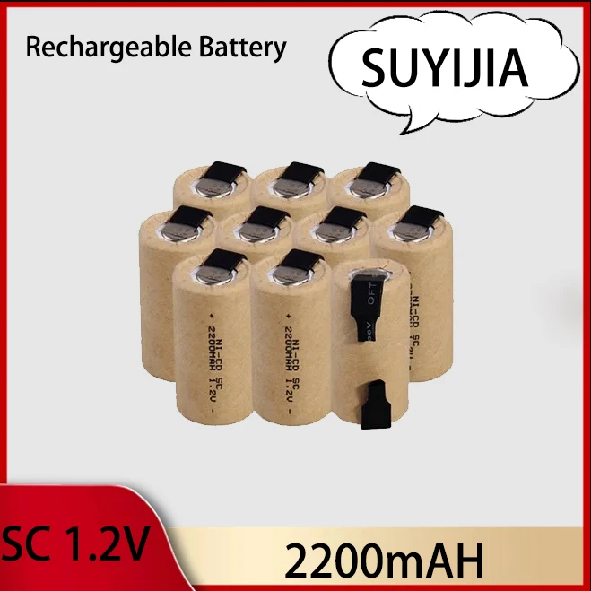 2024 New SC1.2v 2200mah NI-CD Rechargeable Battery Is Suitable for Power Tools Hand Drill Batteries Electric Screwdrivers Etc