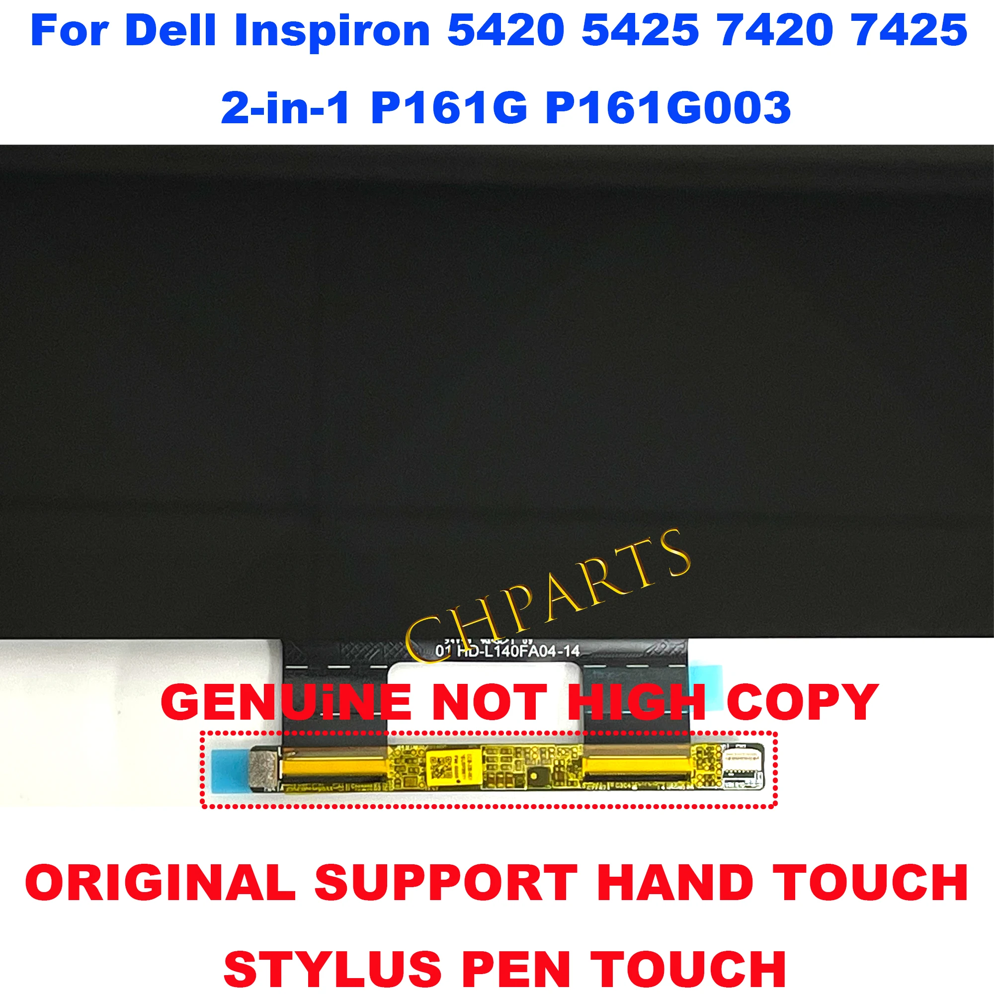 Imagem -03 - Fhd Mais para Dell Inspiron 7425 2-em1 P161g P161g003 Lcd Montagem de Substituição da Tela de Toque sem Moldura Display 14