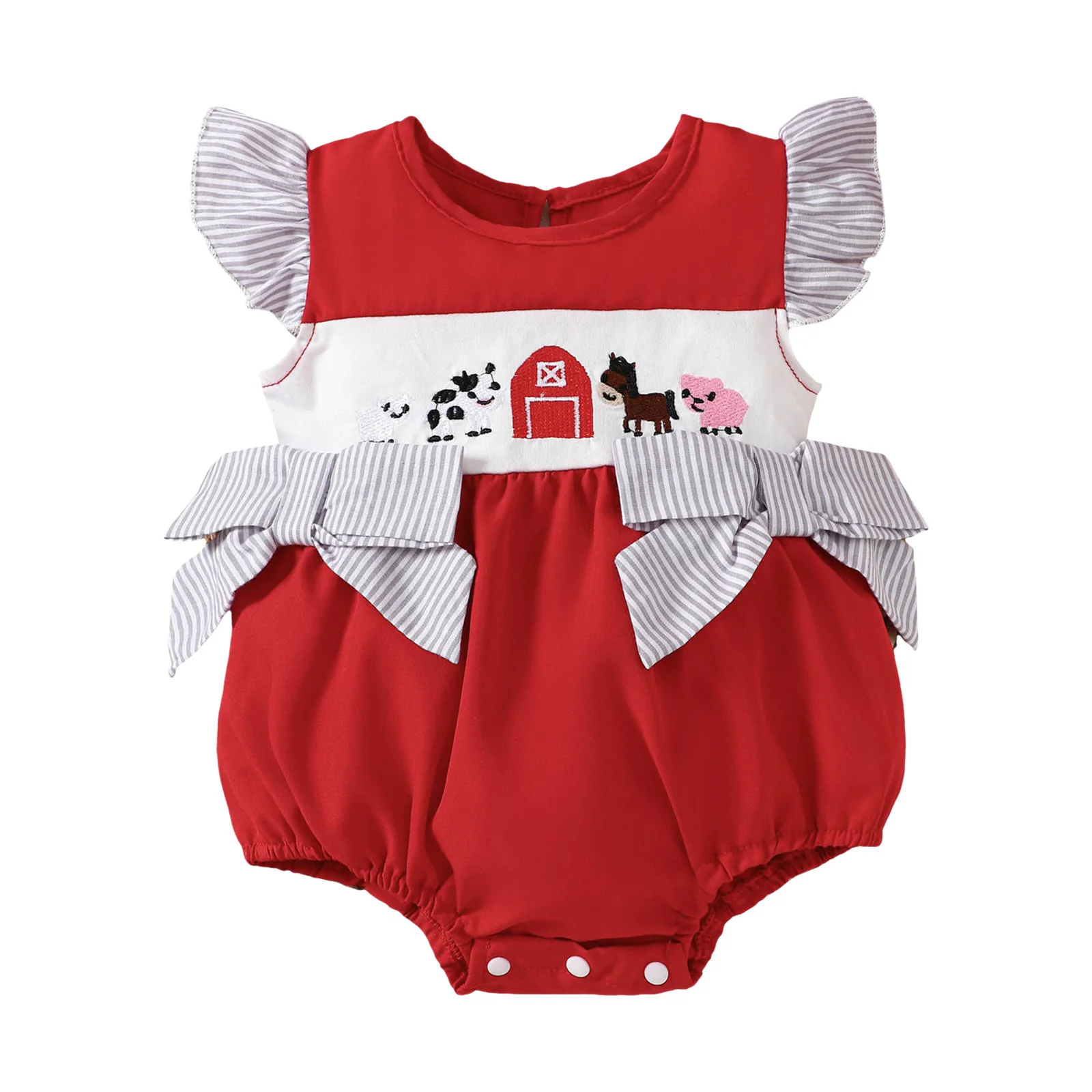 

Baby Bunny Clothes Newborn Baby Girl Fishing Outfit Fish Smocked Bubble Romper Dot Print Ruffle Bodysuit Infant Girl Owl Outfit