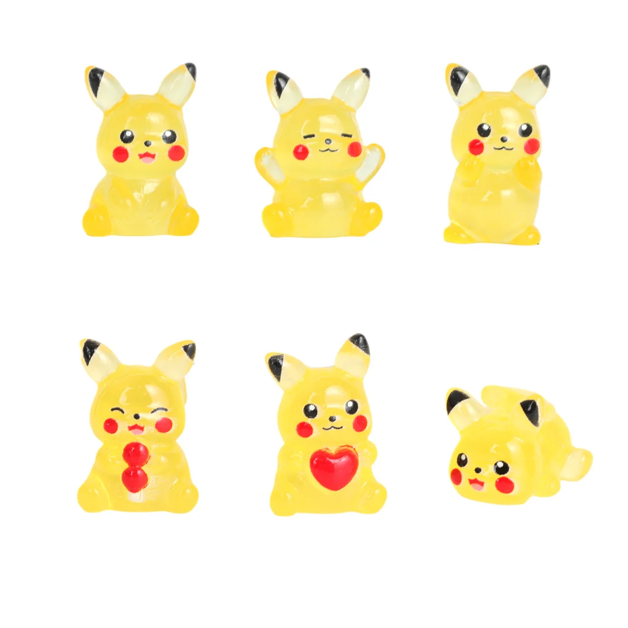 6 Stück/Set Pocket Monsters Anime-Figur, Kawaii-Actionfiguren, PVC-Desktop-Dekoration, Sammelmodell, Puppen, Spielzeug, Geburtstagsgeschenk – Detail 6