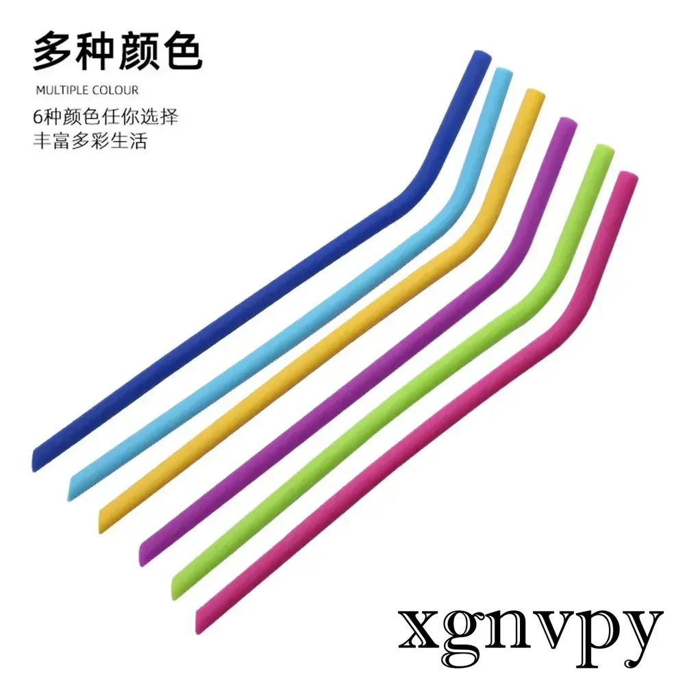 xgnvpy Silicone Water Pipe 3PCS Milk Tea Juice Straw Thin Soft Reusable Drinking Accessory Kitchen Tool No Punctuation