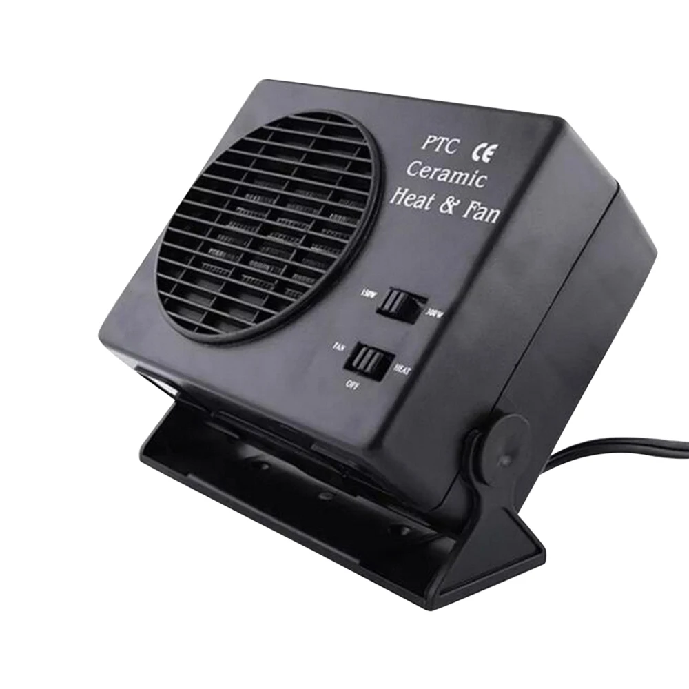 New 12V Car Portable 2 in 1 Electric Fan and Heater Defroster Demister Quick Heating Speed Portable Electric Dryer Windshield D