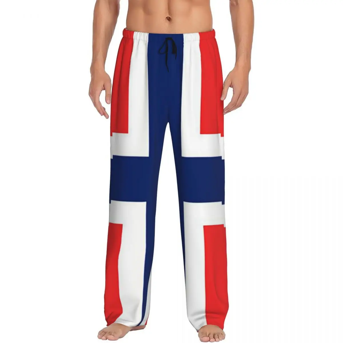 

Изготовленные на заказ пижамные штаны с флагом Норвегии, мужская одежда для сна, штаны для сна с карманами