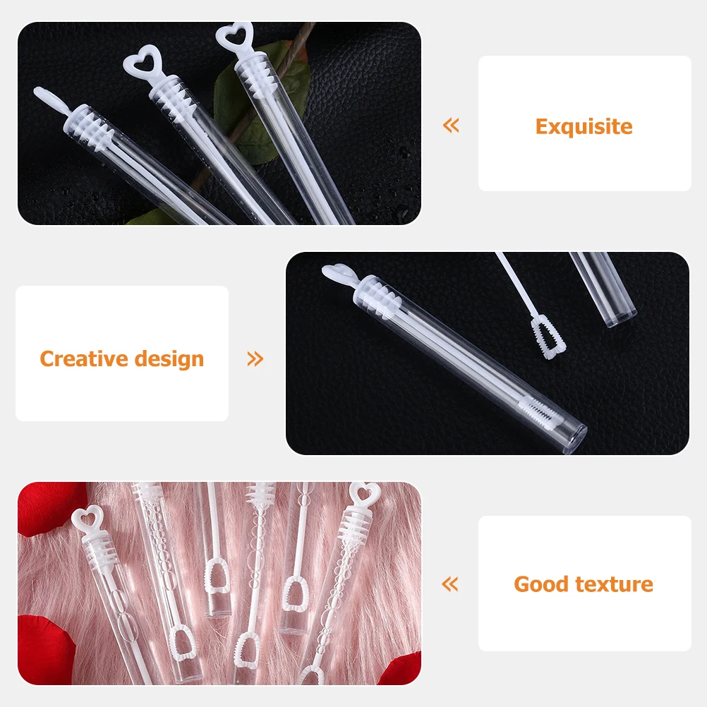 

12 Pcs Test Tube Empty Bottle Bubble Wands Bubbles Bulk Wedding White Plastic Miss