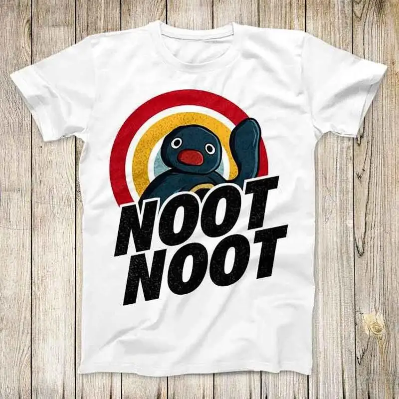 Noot Noot Pingu Rainbow Cartoon Anime Manga T Shirt Meme Unisex Top Tee 3173