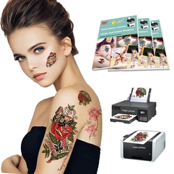 A4 5 set per uomo donna Carta per trasferimento tatuaggi laser stampabile Carta per tatuaggi temporanei per scivoli d'acqua