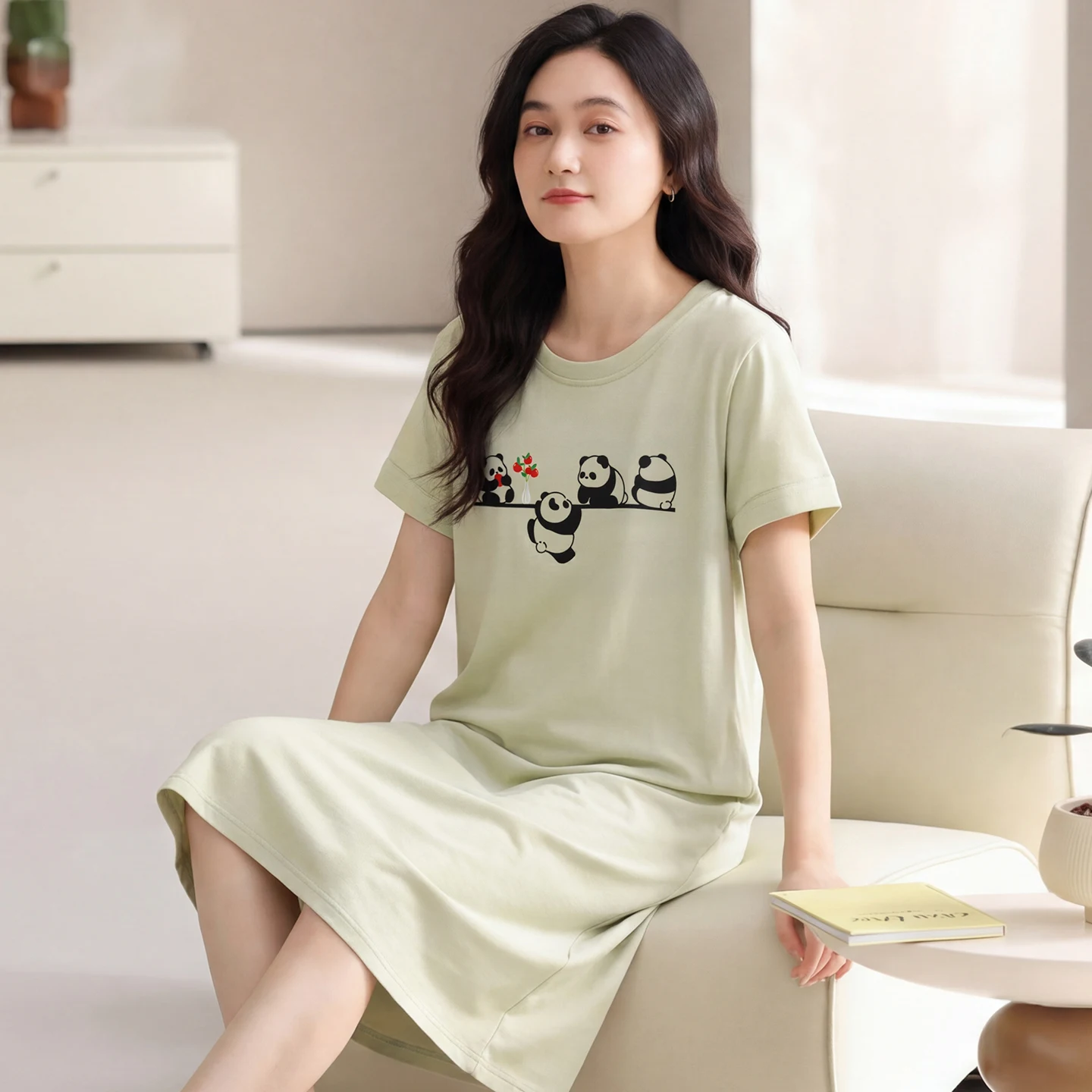 

Summer Full Pure Cotton Nightgowns Sleepwear Female Sleep Lounge Women Indoor Clothing Casual Long Home Dress Nightdress M-XXXXL