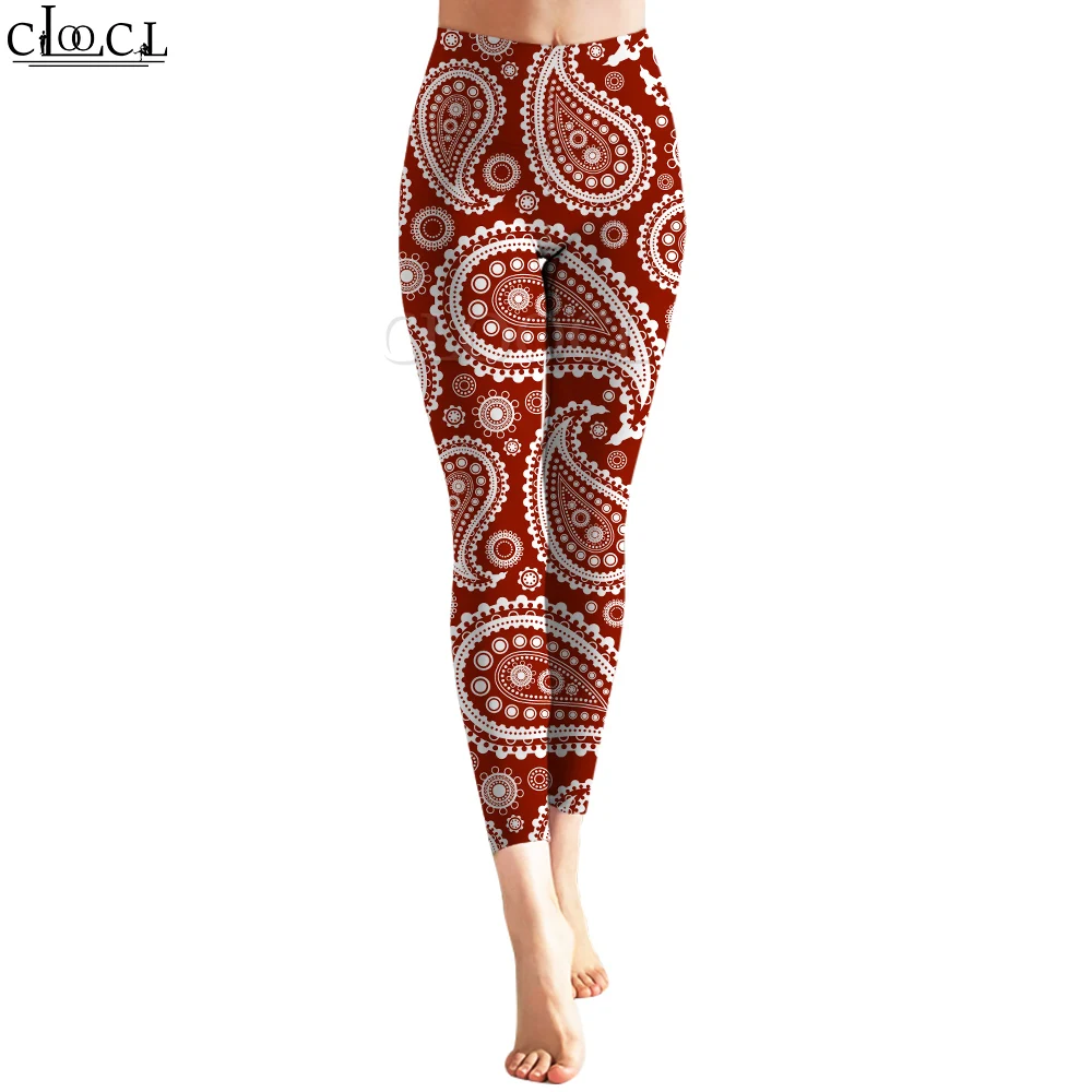 Cloocl harajuku casual feminino legging vermelho perris vortex padrão 3d impresso calças femininas calças de yoga correndo leggings sem costura