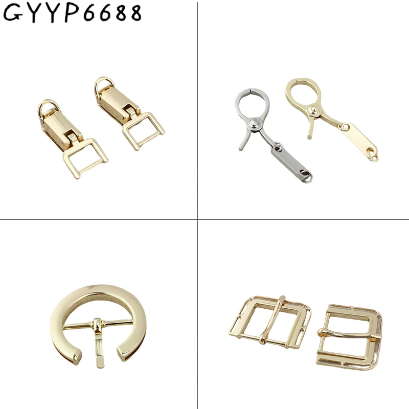 10-50PCS Gold Metal Pin Buckles For Handbag Purse Bags Shoulder Straps Belt Clasp Hanger Connector Trigger Hooks DIY Accessories