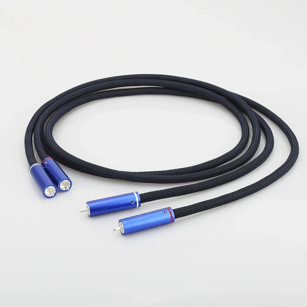 Audiocrast AR1901 كابل RCA 2RCA ذكر إلى 2RCA ذكر نظام HiFi محول محول مع قطر 8 مللي متر كابل HIFI RCA