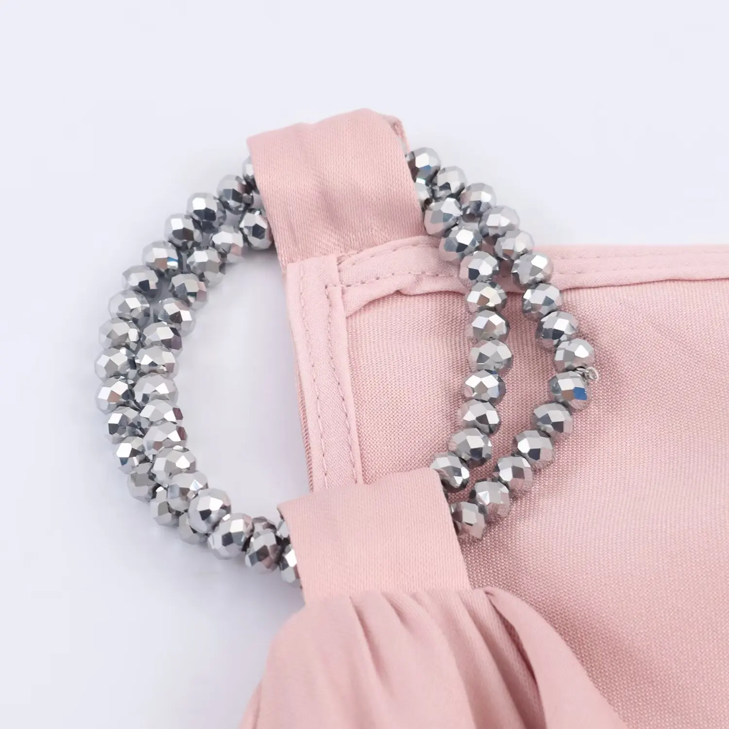 JNLEAOG Damen Faionable Perlen-Seidensatin-Top, vielseitig, Herbst, Neuankömmling, Polyesterfaser-Oberbekleidung, normale Länge