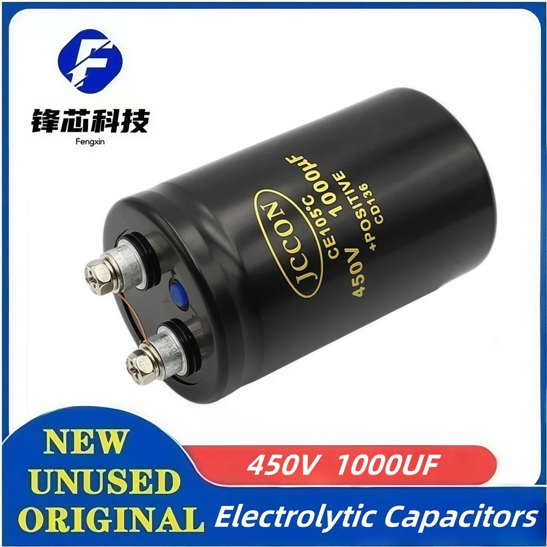 

450V 1000UF 50x80mm JCCON CE105℃ CD136 Aluminum Electrolytic Capacitor Inverter Welder 450V1000UF Screw Foot Bolt Capacitor