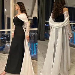 Saudi Arabia Evening Gown Dearin Off-the-shoulder A-line Floor Length Skirts Draped Tulle Bead Bespoke Occasion Dresses Formal P