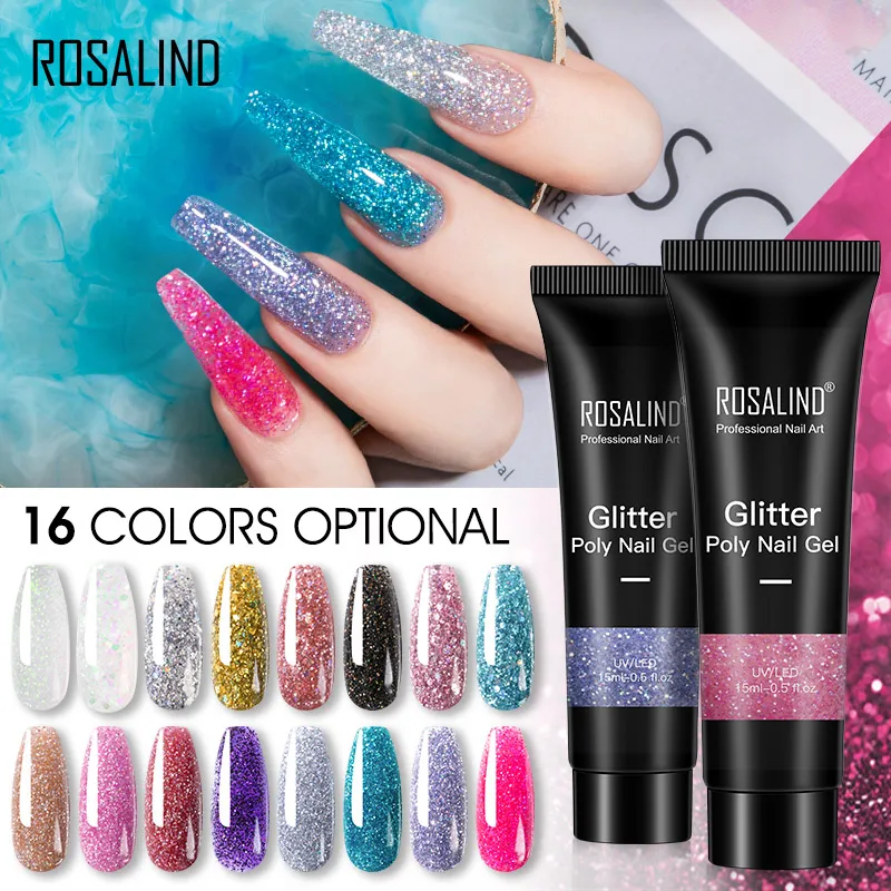 ROSALIND Poly Nail Gel All For Manicure Extension Nails Art Finger Quick Building 15ML Extension Gel Builder Varnishes Nail Gel