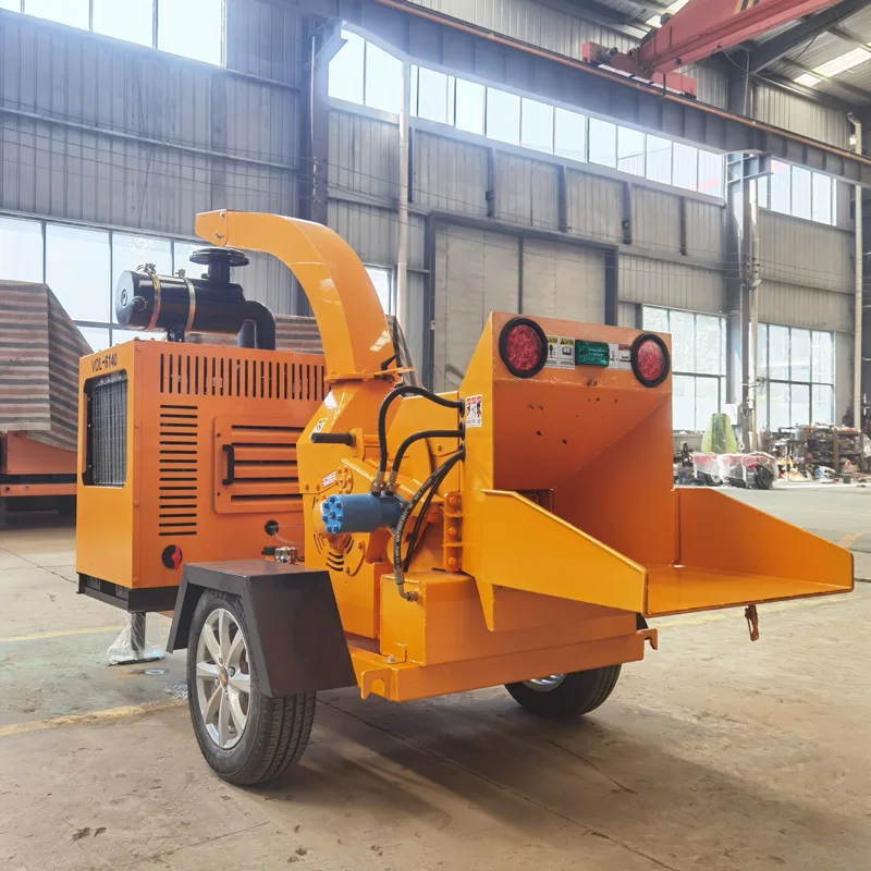 Hydraulic 18 Inch Wood Chipper Shredder diesel 120hp  with Wheels Wood Chipper Shredder Garden Tree