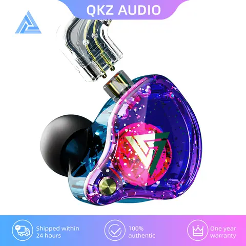 QKZ AK6 EDX Pro 1DD auriculares de cobre con doble controlador estéreo HIFI lineal Monitor auriculares deportivos con micrófono auriculares para juegos ZST X