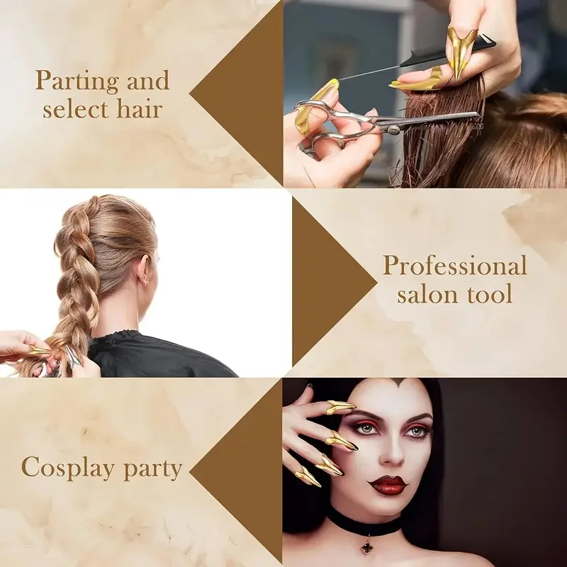 14pcs Hair Tool Set - Sectioning Rings, Metal Combs, Clips and Magnetic Wrist Pin Holder for Braiding (Black)