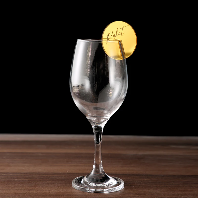 10PCS Personalise Drink Glass Place Cards,Drink Name Tags,Champagne Place Cards,Glass Escort Card, Wedding Champagne Escort Card