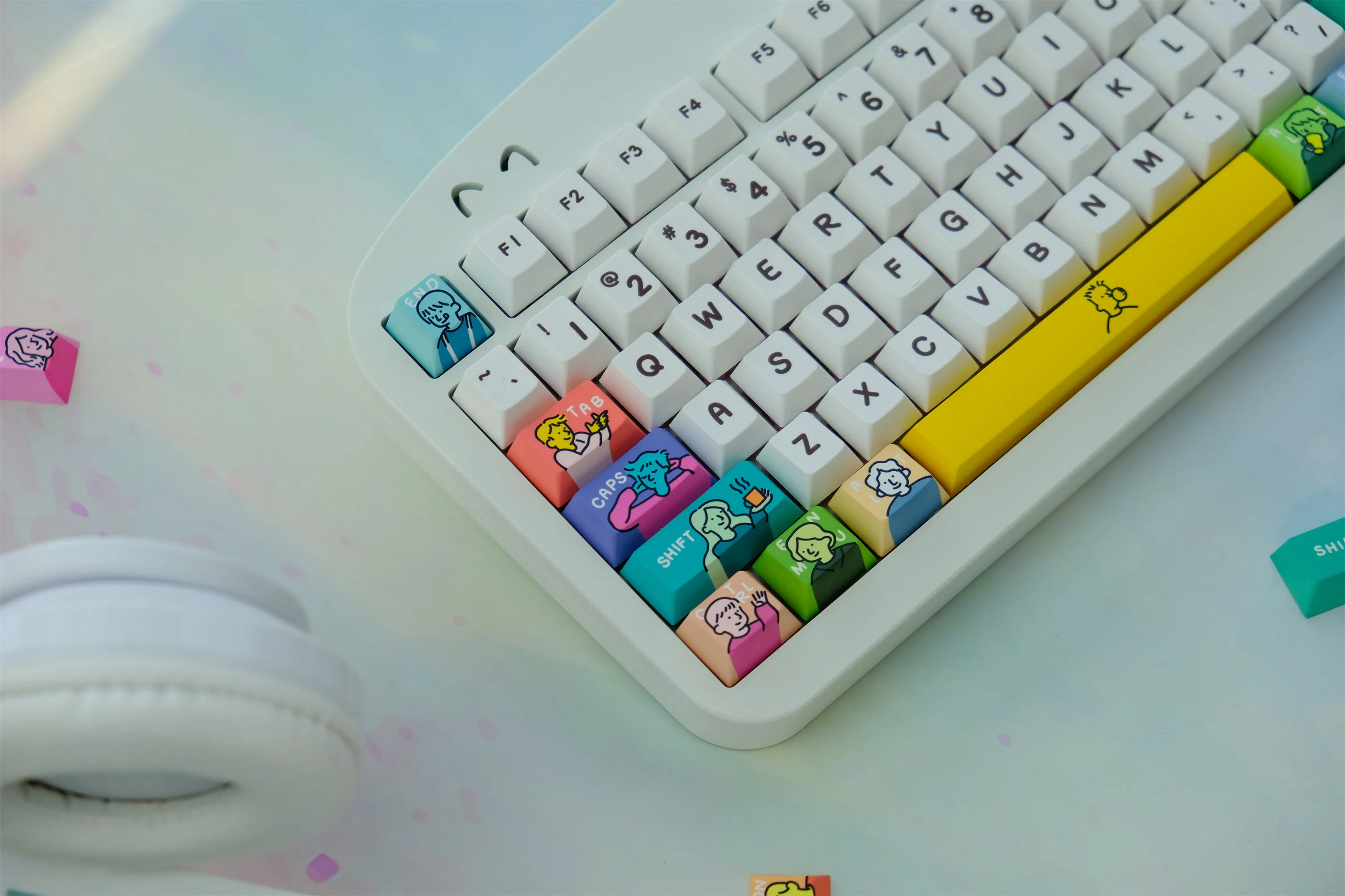 Teclas PBT personalizadas para teclado mecânico, GMK extravagantes Keycaps, Perfil de cereja, DYE-SUB, 129 chaves