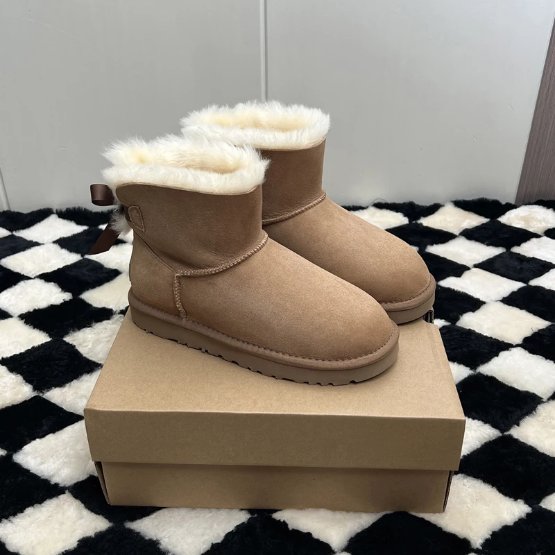 2025 جديد جلد الغنم الفراء المتكاملة أحذية الثلوج حجم 35-42 أحذية الشتاء الدافئة المريحة للرجال والنساء #4