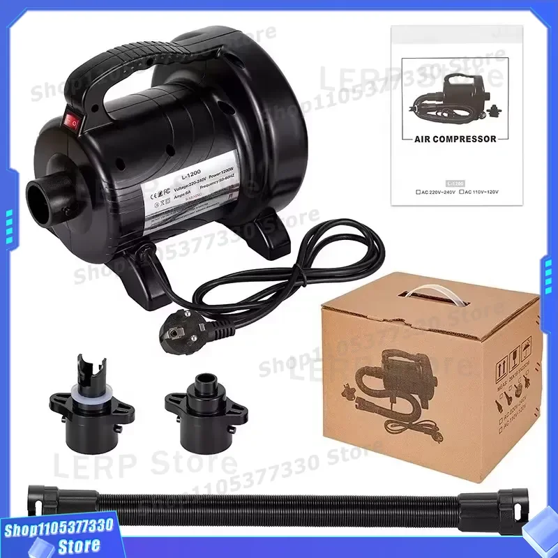 Electric Air Pump For Inflatable Toys Swimming Pool Raft Boat Fast Inflation Deflation Portable Blower For Outdoor Water