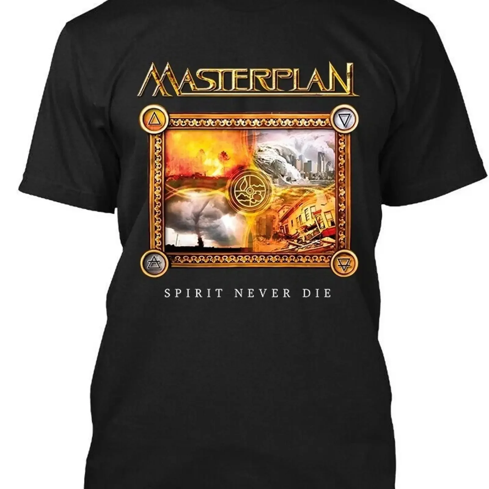 Limited New List Masterplan Spirit Never Die German Power Music T Shirt S 4XL vintage Washed Stretched streetwear Casual