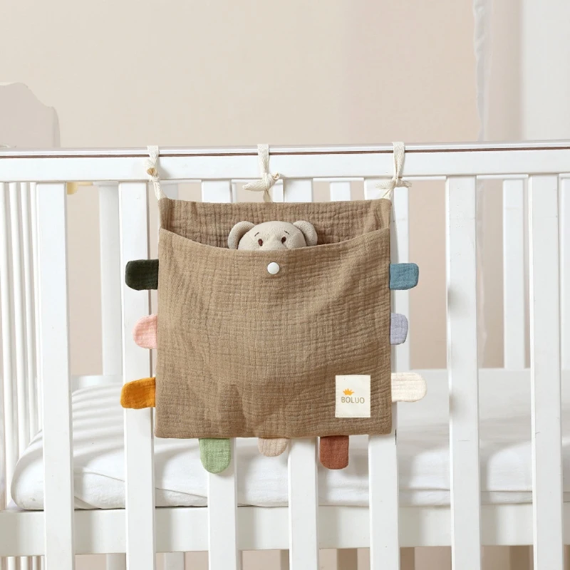 Baby Bed Side Organiser Cotton Bed Storage Bagessentials Storage Bag Baby Hanging Bag For Baby Nappy Toy Clothes