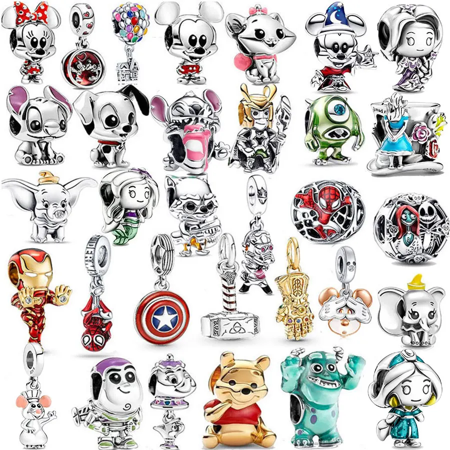 2025 100% S925 plata esterlina Dumbo globo aerostático cuentas de encanto adecuadas para Pandora pulsera original DIY fabricación de joyas