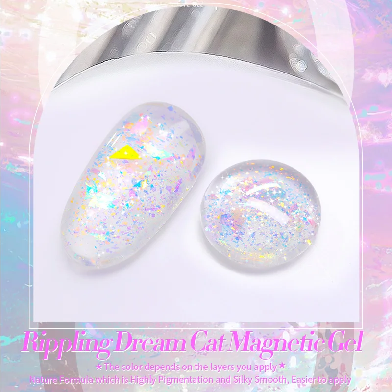 BORN PRETTY 10ml Sequins Gel Nail Polish Holographic Glitter Ultra Shine Semi Permanent Soak Off UV Gel Nail Art Varnish