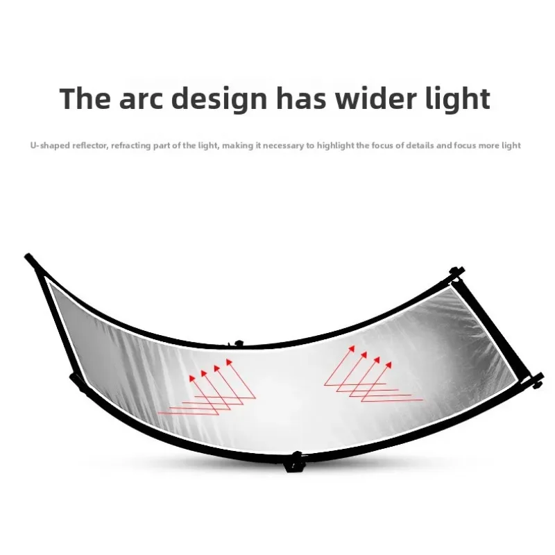 Type curved surface reflective plate shooting certificate photo fill plate curved surface