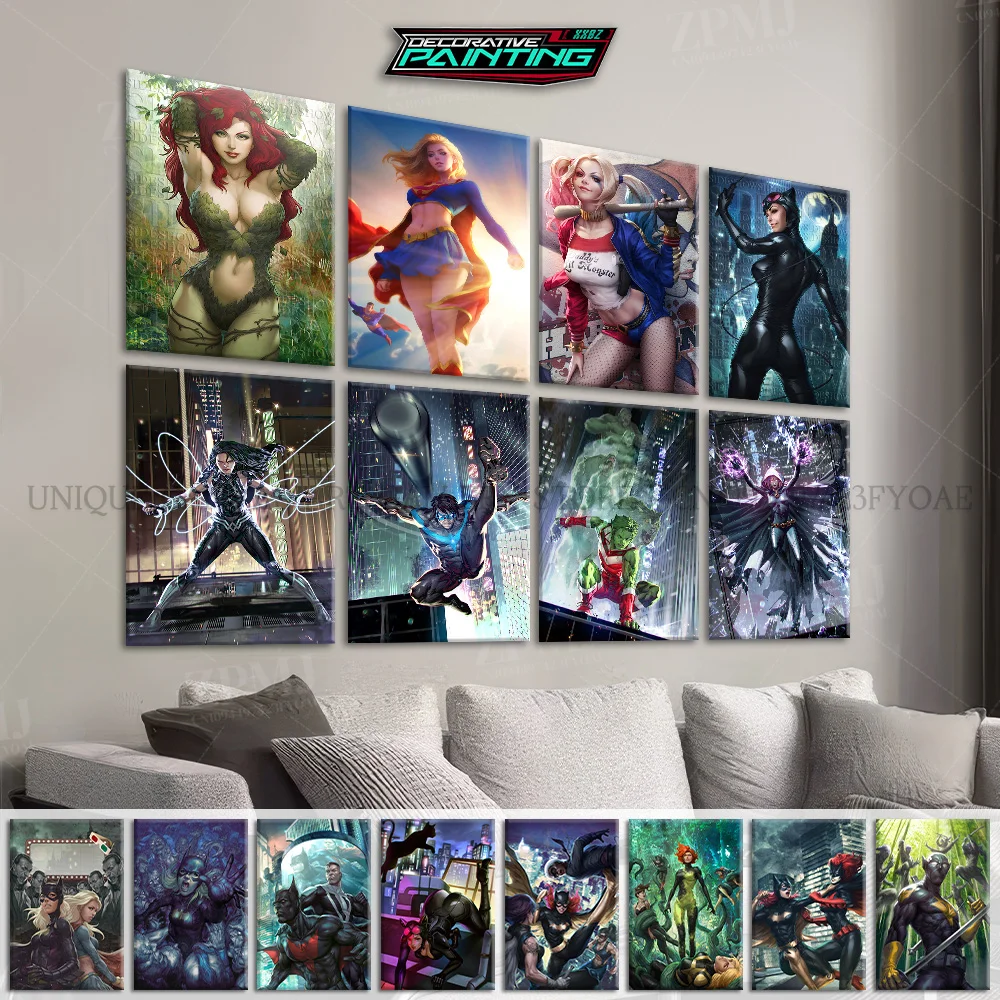 

DC Comics Hd Prints Pictures Justice League Home Decor Interior Painting Simple Movie Wall Artwork Room Frameless Canvas Poster