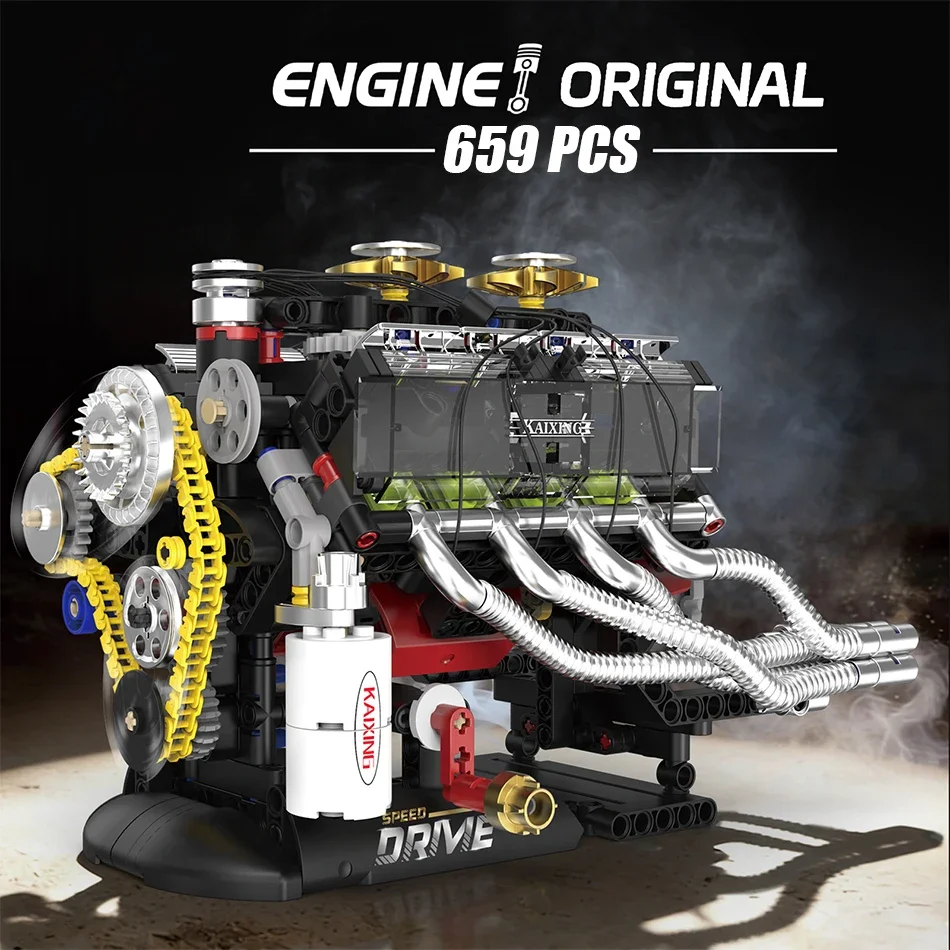

Technical Sports Car Viper GT V8 Engine Building Blocks Assembling Racing Muscle Car Engine Bricks Toys for Adults Kids Gifts