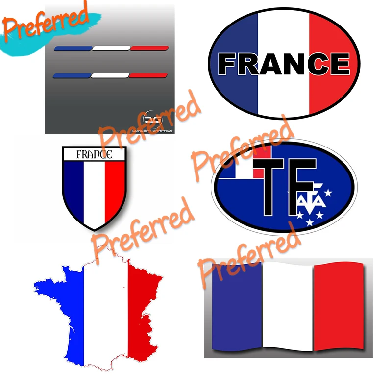 

French Flag Stripes French European Car Dashboard Window Bumper Vinyl Decal Sticker Racing Trunk Motorcycle Styling Decal PVC