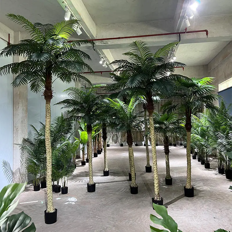 Artificial Plants Palm Trees High Simulation Outdoor Decor Coconut Tree Large Outdoor Artificial Tree Outdoor Artificial Plants