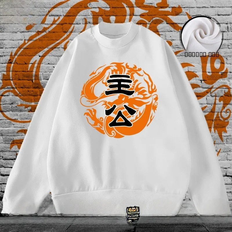 

Warm Fce Long Sve round Ne Hoodie ex Winter Thermal Pullover Sweatirt Geometric Print Casual Straight Fit irt