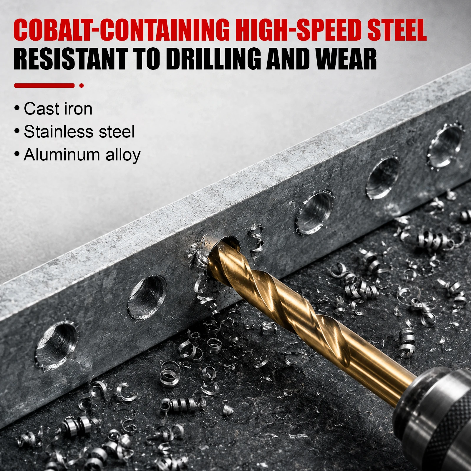 M35 Cobalt Step Twist Drill Bit 3-12mm Hex Shank HSS Quick Change Drill Bit for Stainless Steel Iron Aluminum Sheet Metal