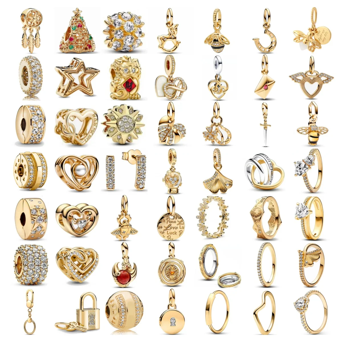 2024 European NEW 925 Silver Gold Dreamcatcher Pendant Charm Bee Star Bead Fit Original Pan Bracelet Jewelry For Gift