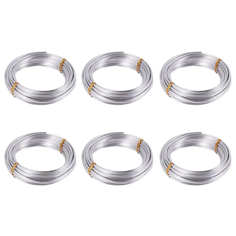 

AT05-6X, алюминиевая проволока 3 мм, 10 м, серебристая проволока для рукоделия, изготовления ювелирных изделий, лепки из глины, моделирования бонсай и моделей