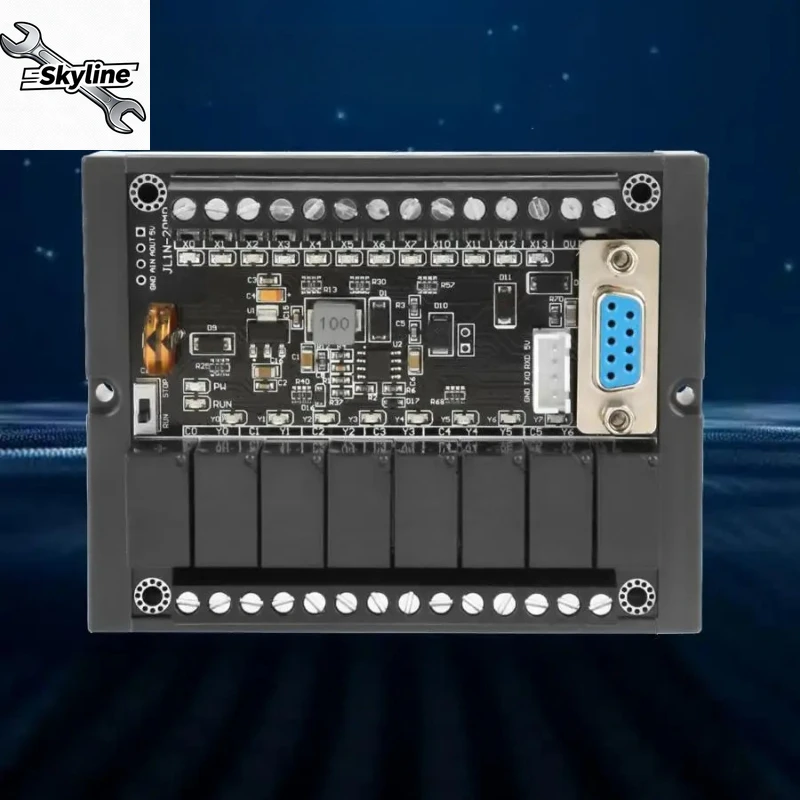 FX1N-20MR PLC Industrial Control Board 1AD+1DA 12 IN 8 OUT Relay Delay Module With Shell Programming Cable relay Output DC10-28V
