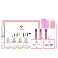 ICONSIGN Kit de levantamiento de pestañas, kit de permanente de pestañas, kit de levantamiento de pestañas y tinte de pestañas, juego profesional de extensión de pestañas semipermanente