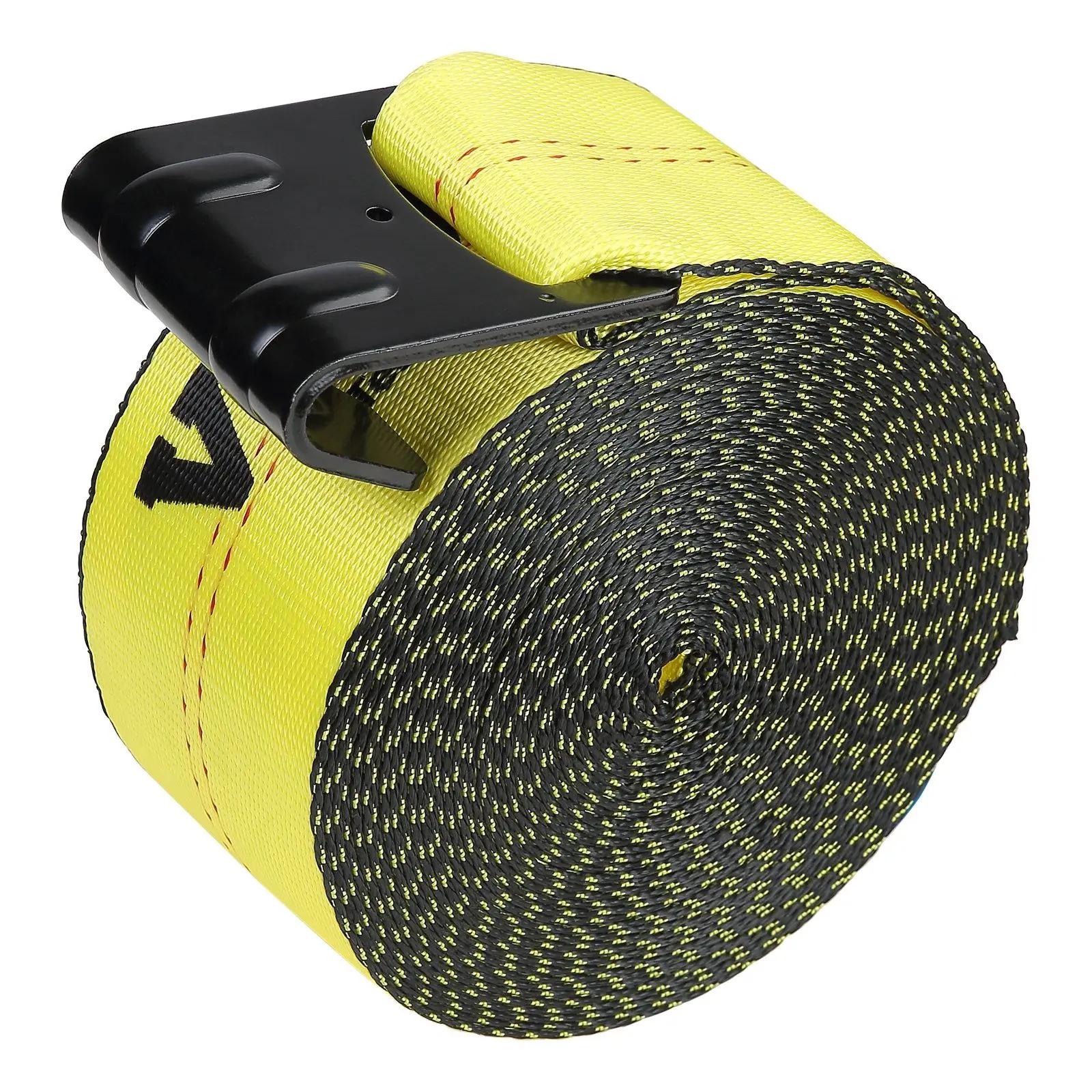 

4x30 FT Winch Straps 10 Pack 6000 LBS Load 18000 LBS Break Strength with Flat Hooks for Heavy Duty Truck Trailer Cargo Control