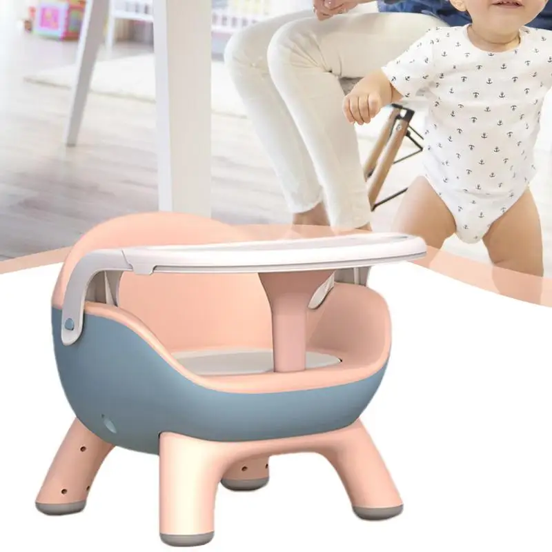 Silla de comedor para niños, elevador de alimentación con bandeja extraíble, asiento de suelo, silla para comer para bebés