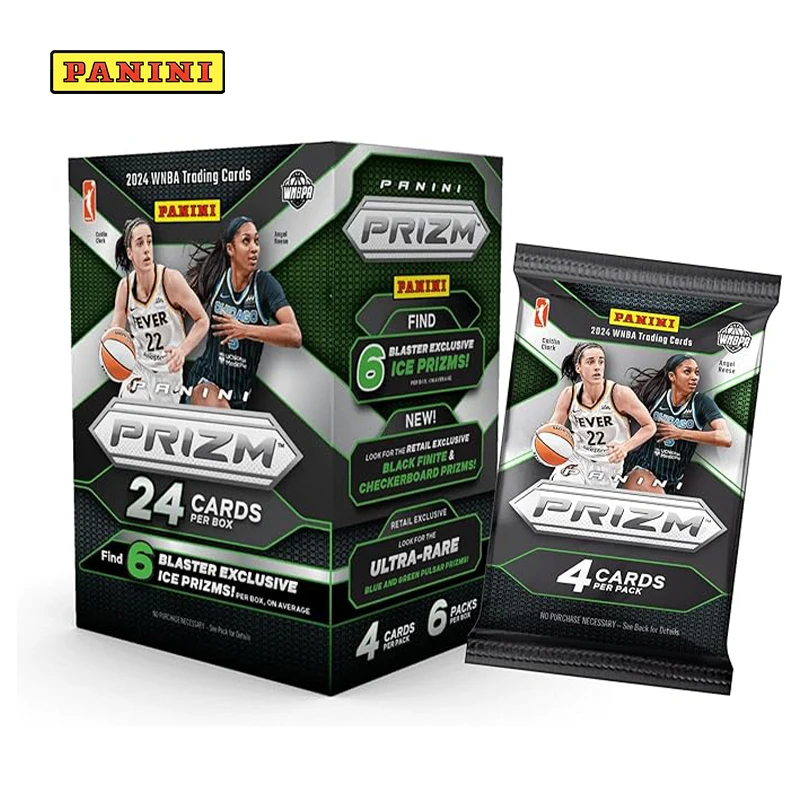 

Коробка Panini Prizm WNBA 2024, запечатанная на заводе (6 упаковок, по 4 карточки в каждой), с карточками новичков и автографами, горячая новинка, подарочная коробка с запечатанными карточками
