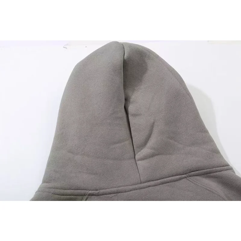 21SS Klassische Marke Double Line Herren Hoodies Luxus Brust Silikon Brief mit Tag Hoodies High Street Lose Plüsch Sweatshirt Set