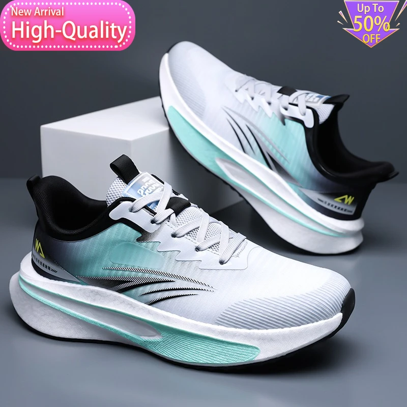

Summer Hot Selling Rebound Helps Mens Sports Shoes Marathon Racing Training Running Shoes Flexible and Soft Walking Shoes