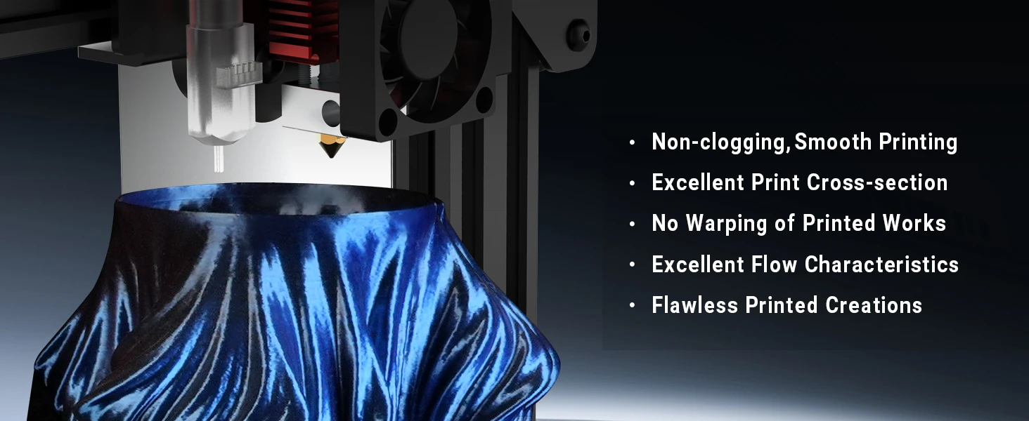SUNLU PLA PLUS Silk 1.75mm 3D-Druckerfilament Zwei/Drei-Ton Glänzende Seidentextur Farbverlauf Kompatibel mit den meisten FDM-3D-Druckern – Detail 13