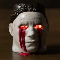 New Michael Myers Candle Michael Myers's Mask Halloween Horror Candlestick Decoration Halloween Tabletop Candle Holder