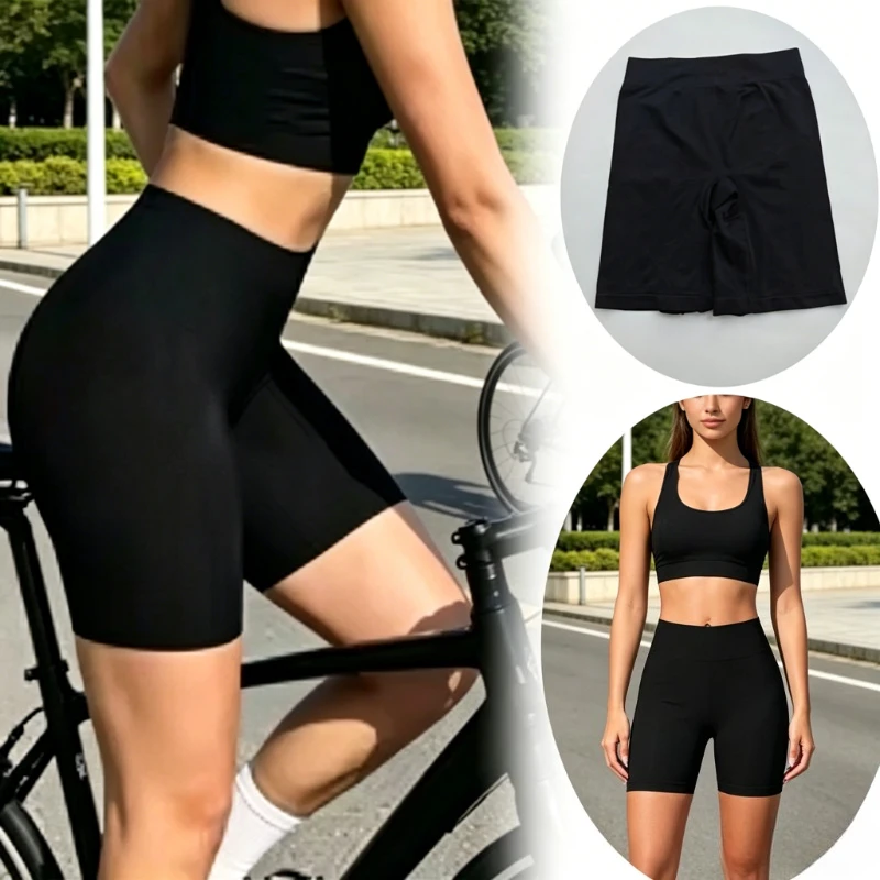 

1Pair Seamless Yoga Shorts 3 Inch High Waisted Tummy Control Butt Lifting Shaping Boxer Briefs No Show Plus Size for Women